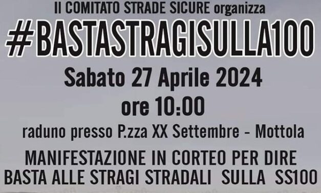 Basta stragi stradali sulla SS100, parla Caragnano presidente comitato Strade Sicure