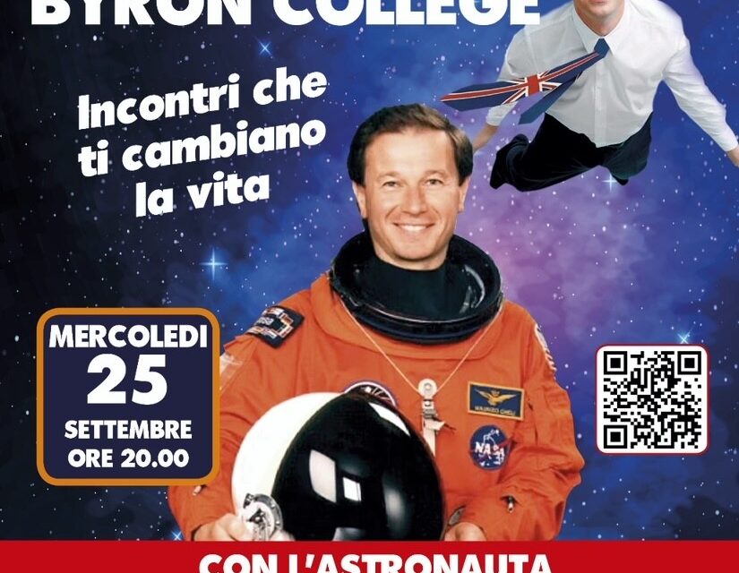 L’astronauta Maurizio Cheli il 25 settembre alla Lord Byron College di Bari