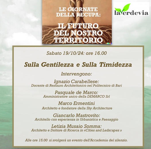 “Sulla Gentilezza e sulla Timidezza”  sabato 19 secondo incontro del ciclo “Radici – Le giornate della Recupa 2024