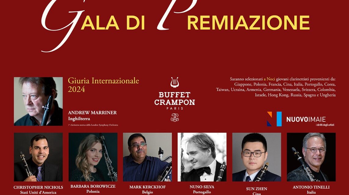 A Noci dal 17 al 20 ottobre la XXa edizione del Concorso Internazionale per Clarinetto “Saverio Mercadante”