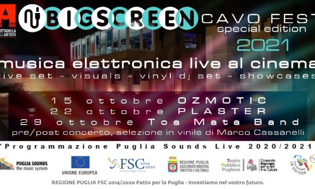 CAVO FEST 2021: il 15 – 22 – 29 ottobre il festival di musica elettronica torna a Molfetta