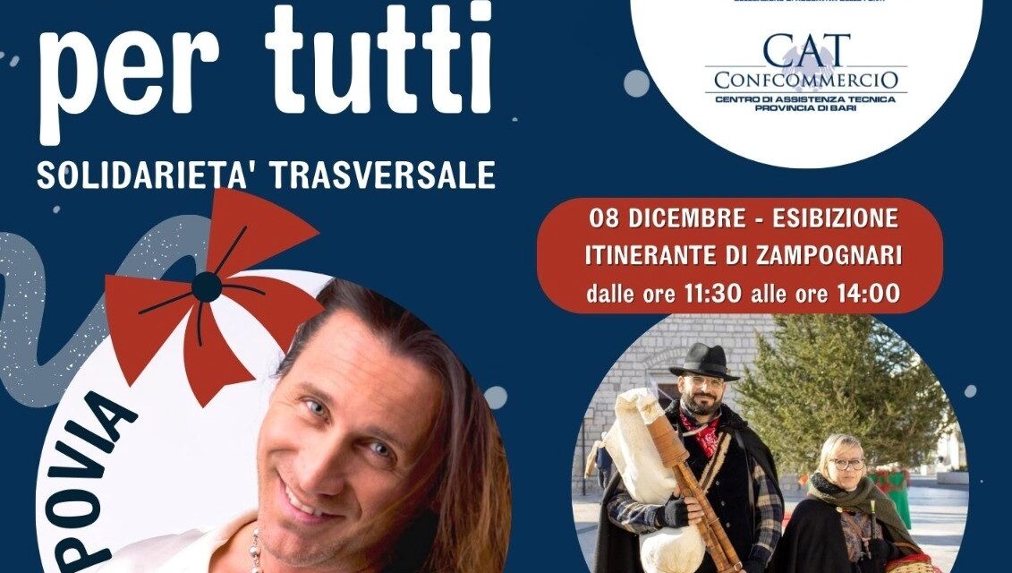 AD ACQUAVIVA DELLE FONTI IL NATALE È ALL’INSEGNA DELLE TRADIZIONI, DELLA MUSICA E IL CONTEST “MIGLIOR VETRINA” PROMOSSO DA CONFCOMMERCIO BARI BAT