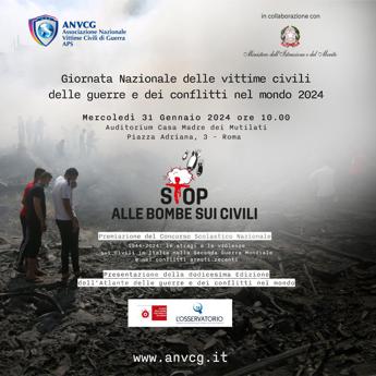 Giornata nazionale vittime civili guerre, palazzi si tingono di blu per dire ‘stop’