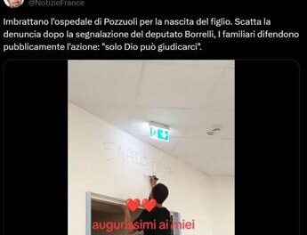 Pozzuoli, imbrattano muro ospedale per nascita di un bambino – Video