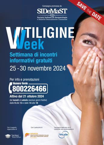 Salute, dal 25 novembre ‘Vitiligine Week’ con incontri gratuiti in 40 centri