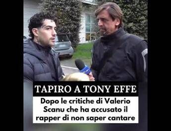 Striscia la Notizia, Tapiro d’oro a Tony Effe: la risposta alle accuse di Valerio Scanu